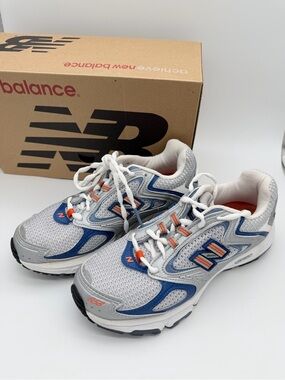 New Balance 858 Women’s Size 5.5 B Silver Blue Orange Sneakers